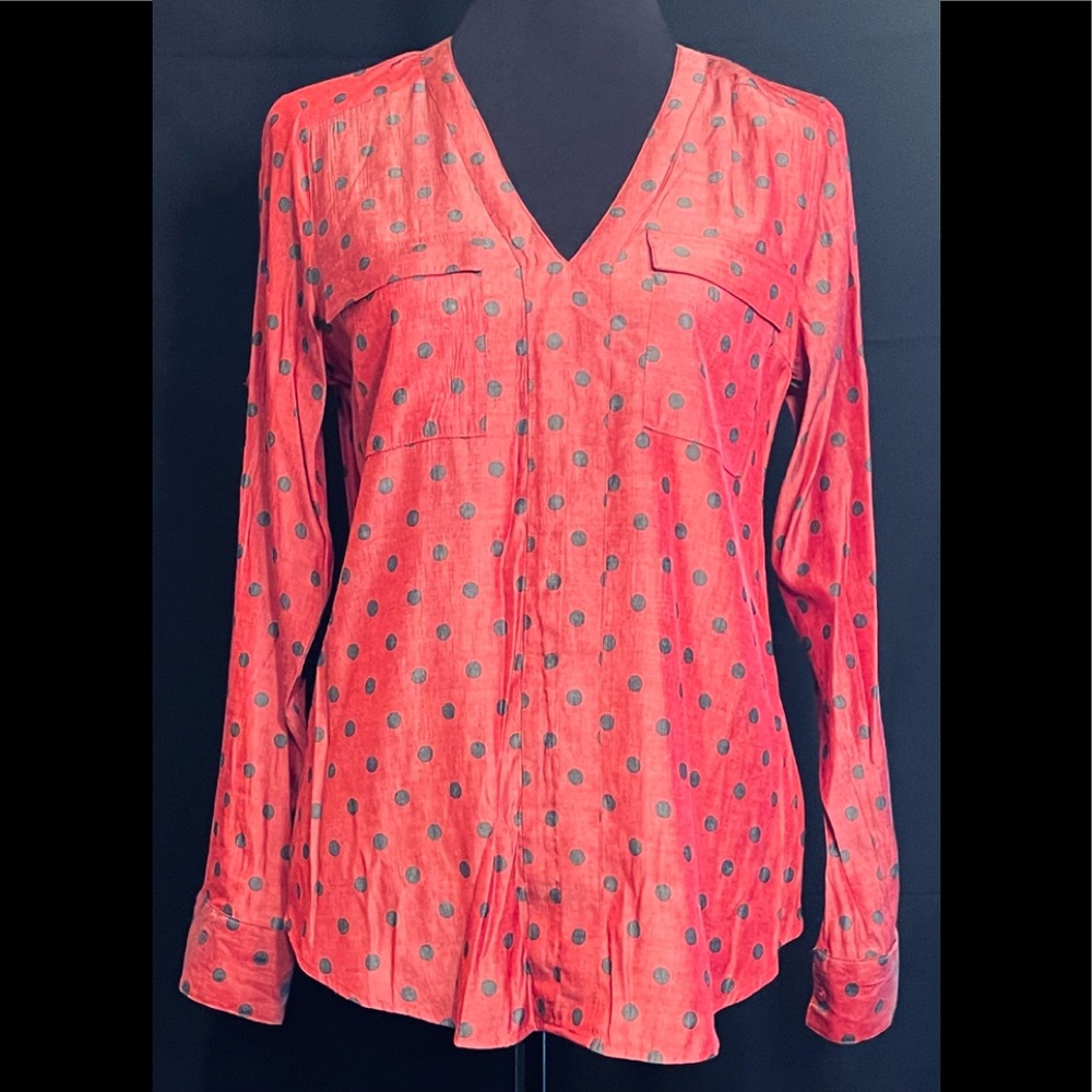 Adorable Polka Dot Button Down Blouse. - image 1